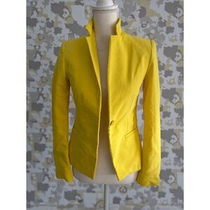 ZARA Basic Women's Yellow Jacket Blazer Size Small